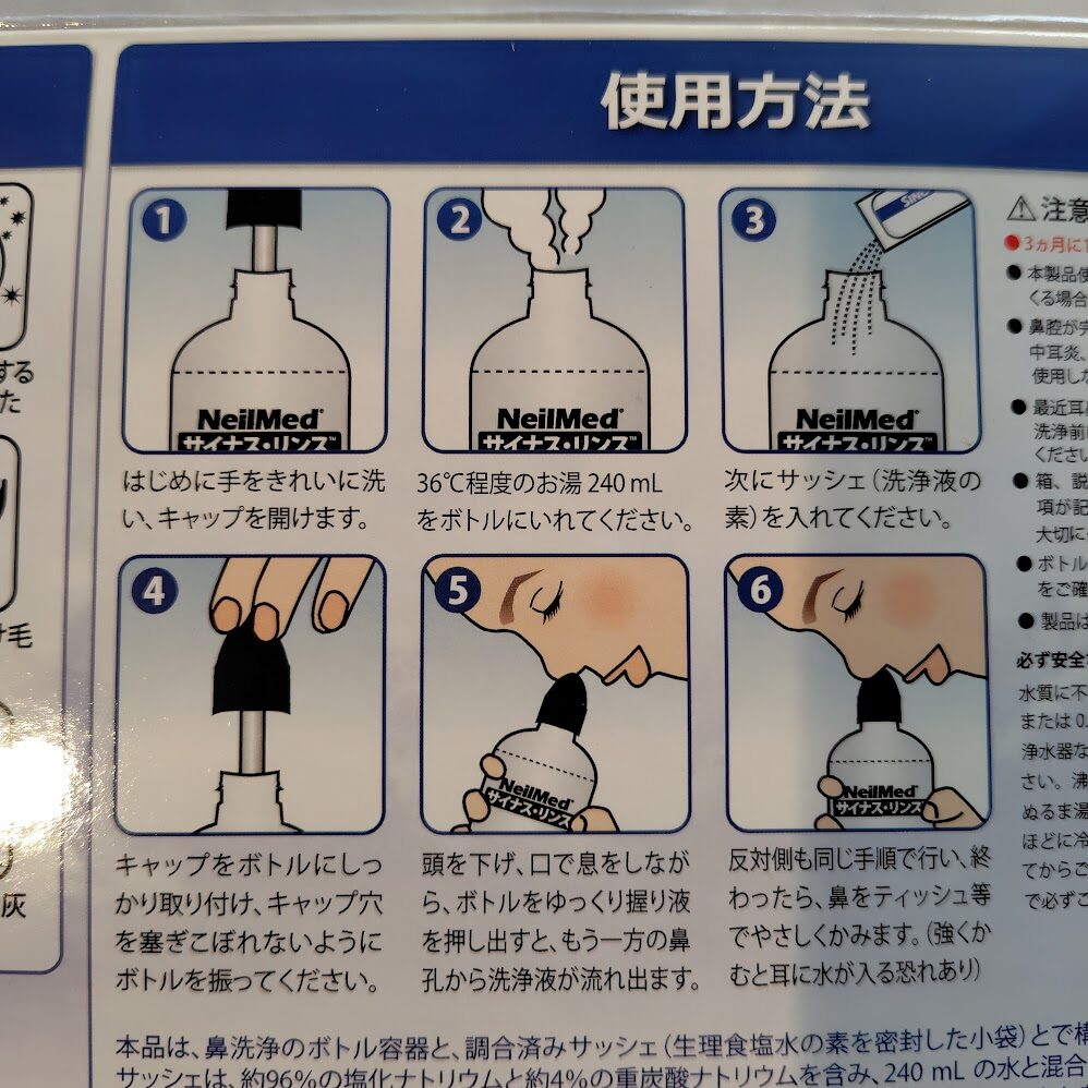 サイナスリンス使用方法